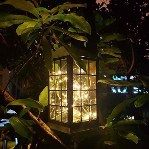 Waterproof Hanging Solar Lantern with 30 LED Fairy Cop... Details about   Solar Outdoor Lantern